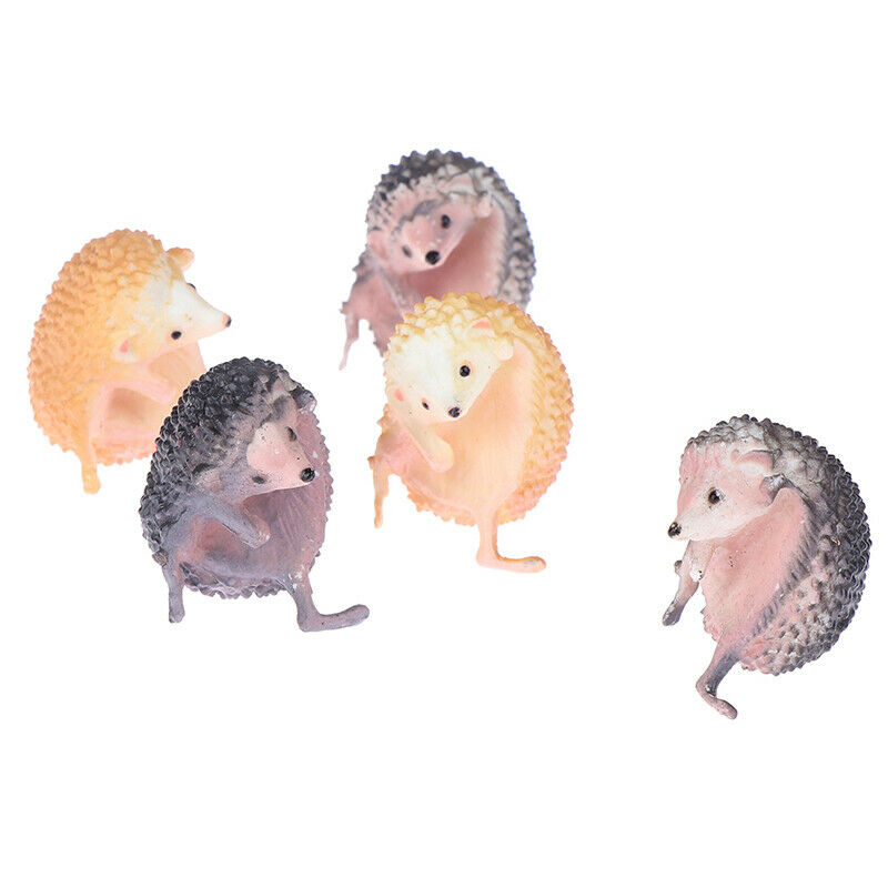 3x capsule toys cute pets mini Hedgehog glass gashapon figures desktop Ki.l8