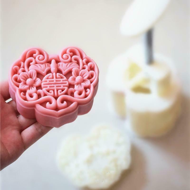 Food-Grade Plastic Pastry Moon Cake Mold Thickness Adjustable Ru Yi Cake Stamp
