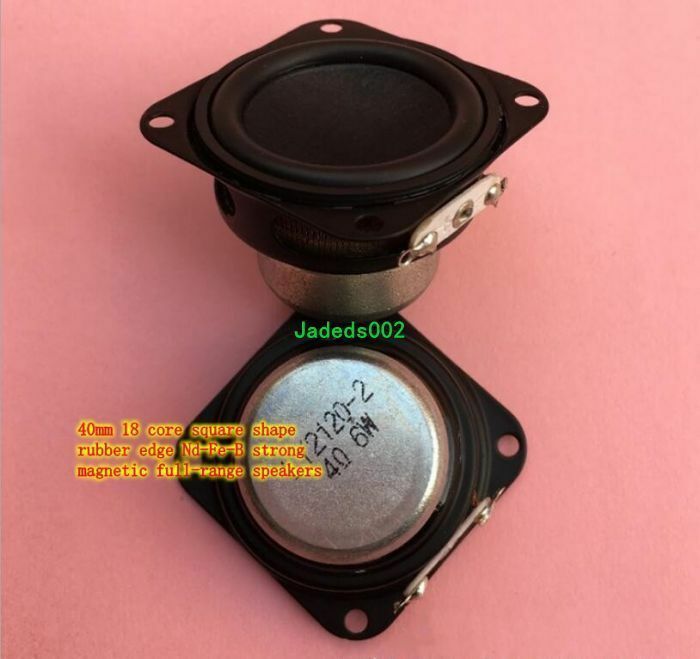 2pcs 40mm 4Ω 6W full-range speaker loudspeaker 4ohm Rubber edge Audio Parts