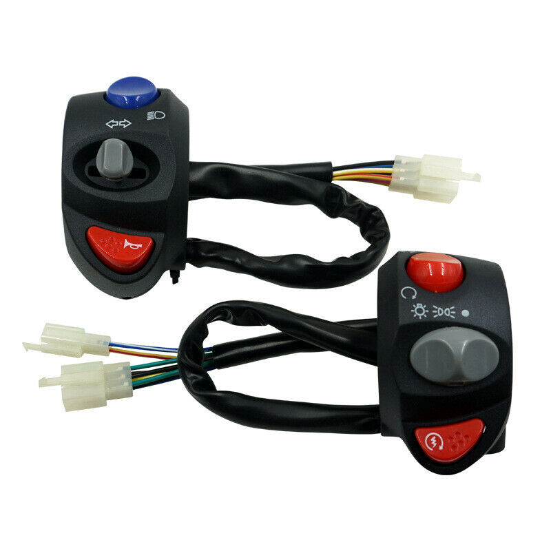 Motorcycle Bike Refit 7/8" TurnSignal On Off Light Switch Holder Horn Button Set