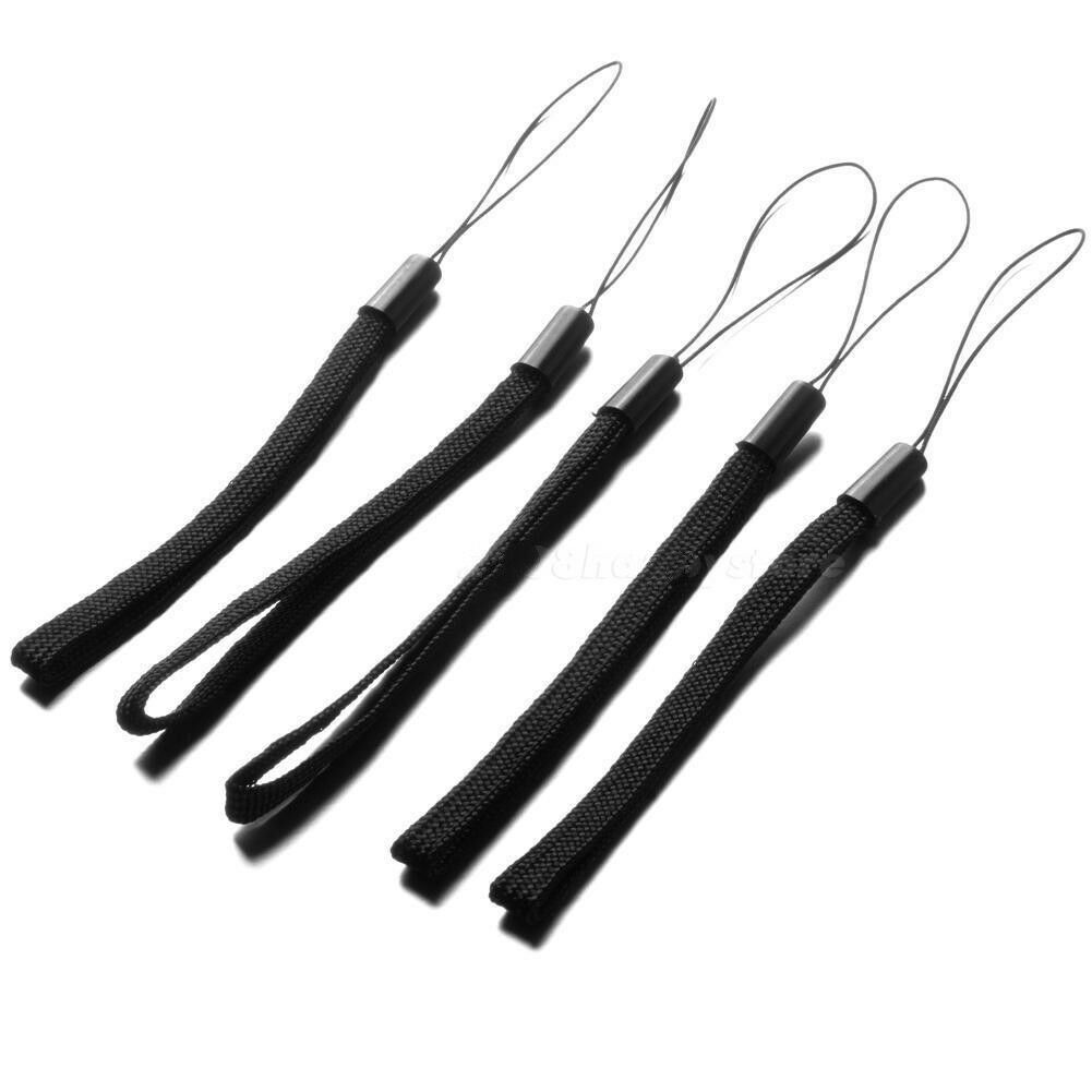 Hot 5Pcs Black LED Flashlight Lanyard Rope Cord Adjustable Wrist Strap SEAU J.DD