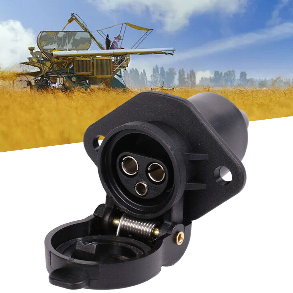 12V Plug Socket Trailer Connector for Agricultural Truck Tractor Replacement