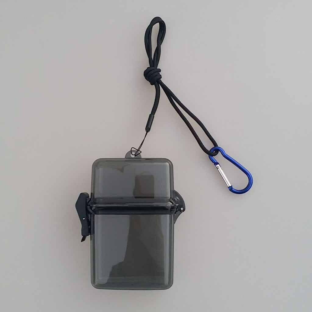 Lots 2 Gray+Blue Scuba Storage Box with Lanyard for Boating Kayaking Surfing