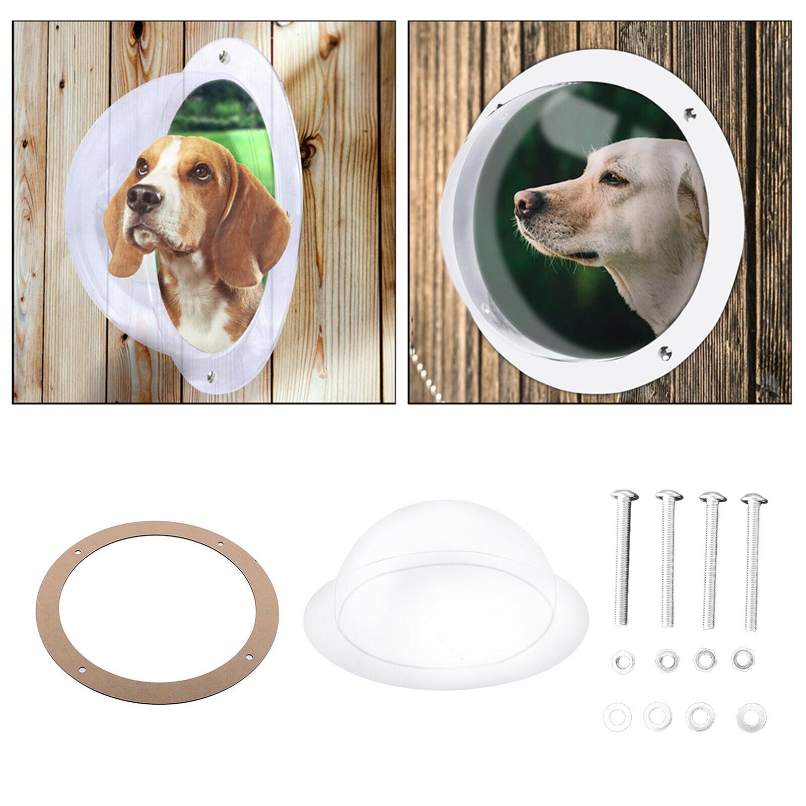 Dog Fence Window Acrylic Dog Dome for Backyard Fence Satisfying Curious Pets