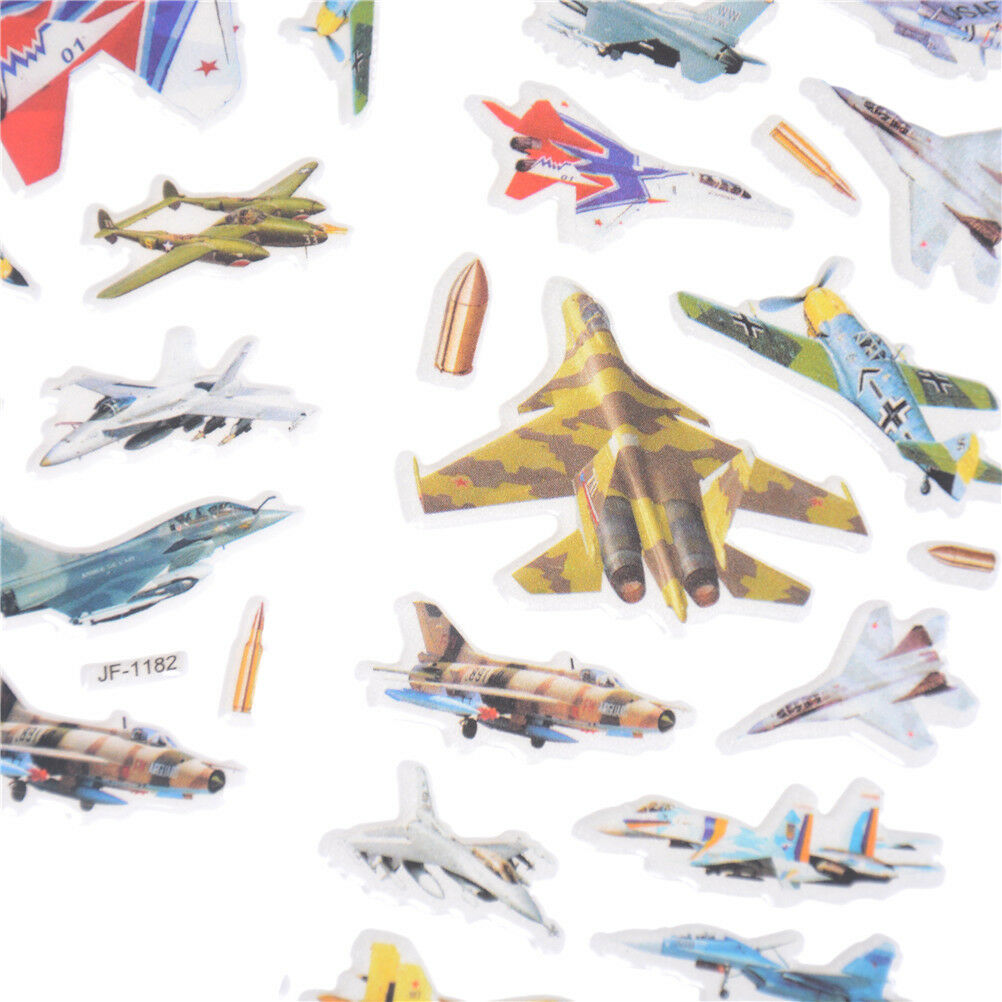 6Sheets Creative Airplane Flying Scrapbooking Bubble Stickers Reward Kids .l8