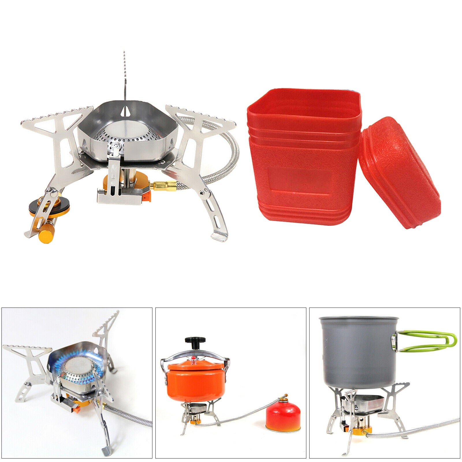 Camping Gas Stove for Outdoor Cooking Hiking Picnic Fishing Mountaineering