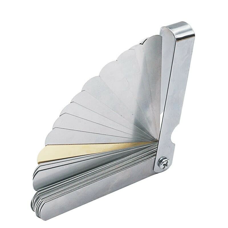 BlueSpot 32 Blade Leaf Feeler Gauge Metric Imperial Includes Brass Blade