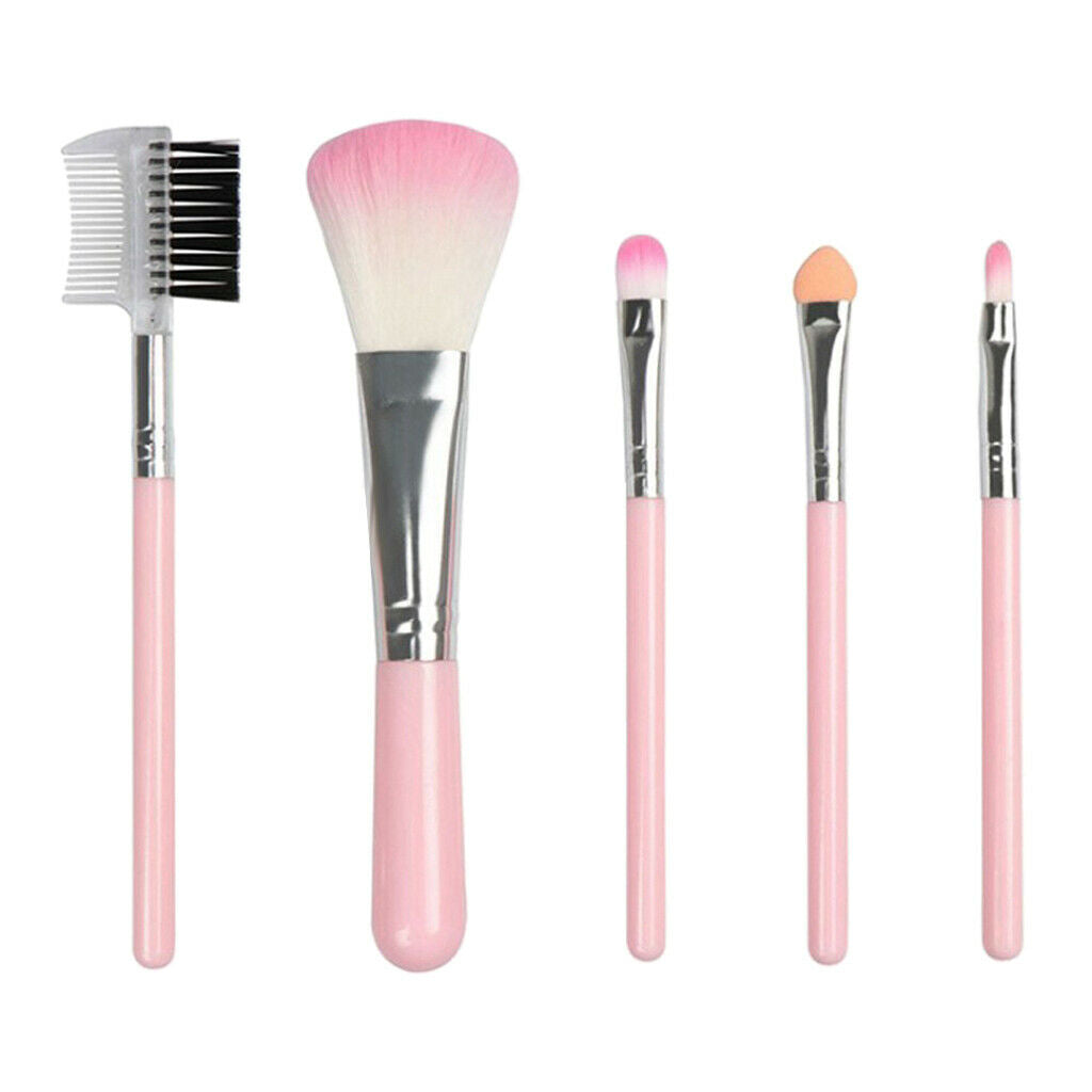 5Pcs Makeup Brushes Set Eyeshadow Eyeliner Applicator Blusher Blending Brush