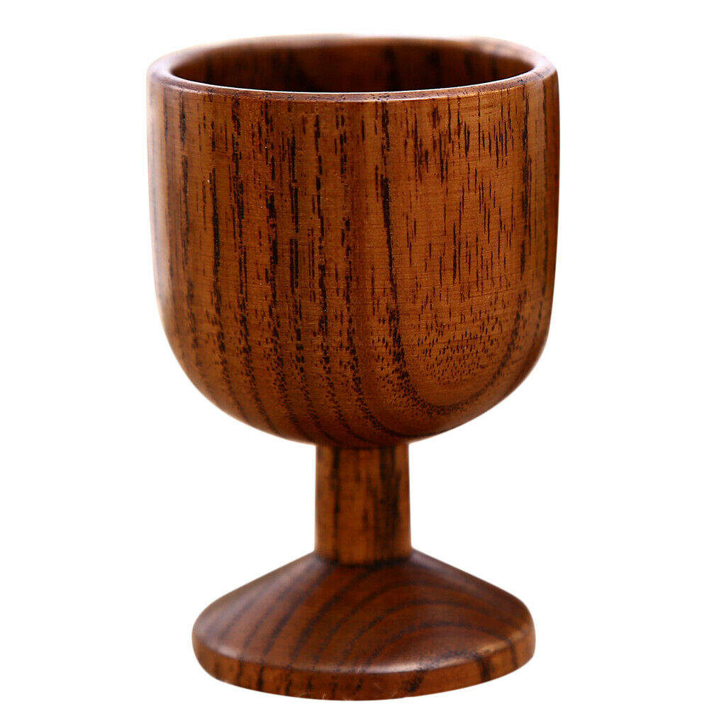 2pcs Wooden Mug Tea Cups Beer Tankard Christmas Party Coffee Mug Brown Set