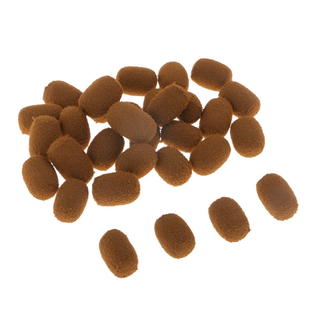 30pcs/Box   Up Boilies Floating Ball Beads Capsule Shape Baits Brown