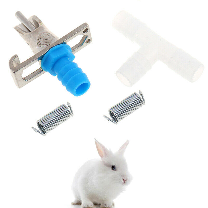 5X Double spring Automatic Nipple Water Feeder Drinker Waterer For Rabbit  c Rf