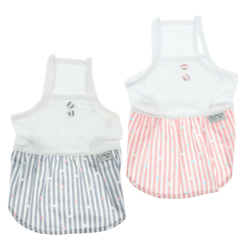 Pet Dresses Perfect Princess Clothes For Puppy Dogs Apparels Dot Dress Pink
