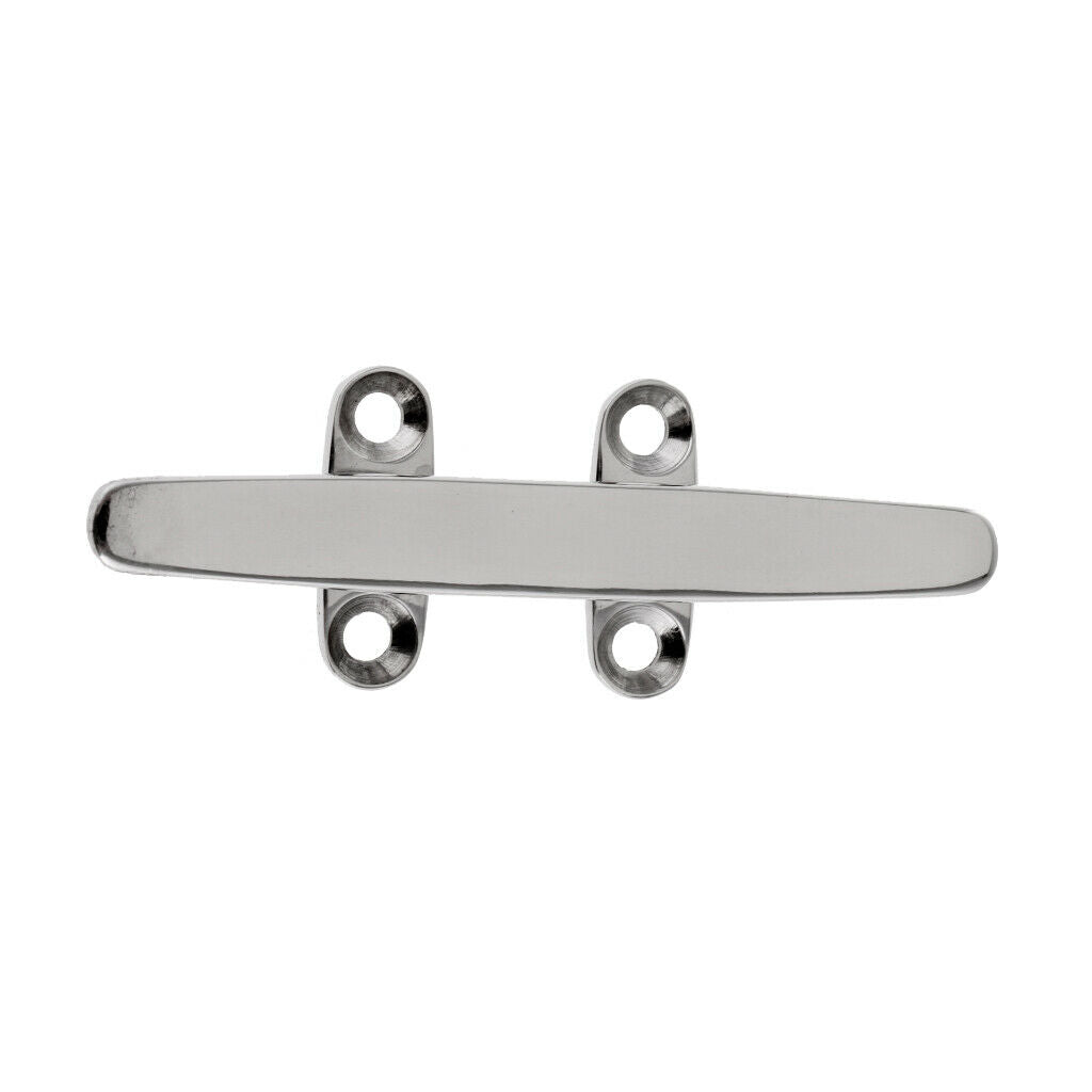 4x Boat Stainless Steel Mooring Cleat 4" Dock Deck Rope Cleat Open Base