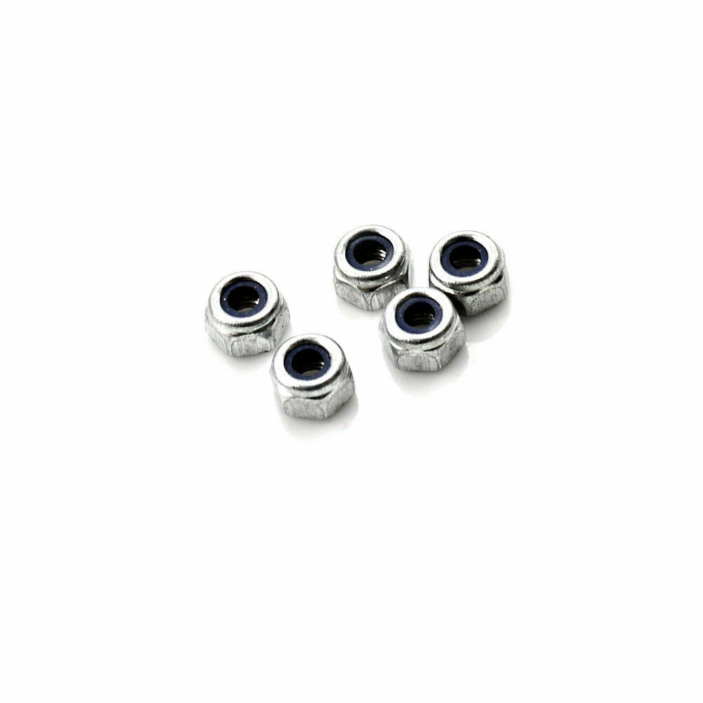 100pcs M3 x 0.5mm Stainless Steel Nylock Nylon Insert Hex Self-locking Nuts TEUS