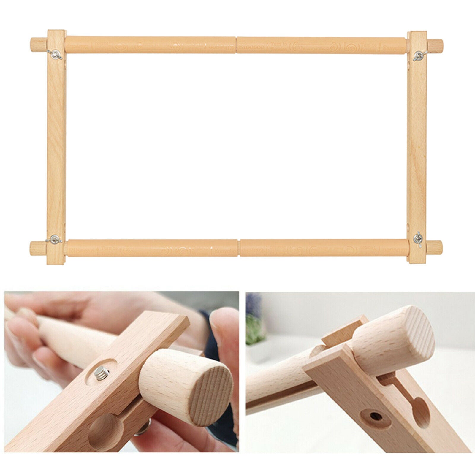 Tapestry Scroll Rectangle Embroidery Frame Cross Stitch DIY Sewing Tool
