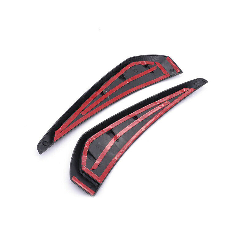 2PCS Universal Car Glossy Black Side Door Fender Vent Air Wing Cover Trim Decor