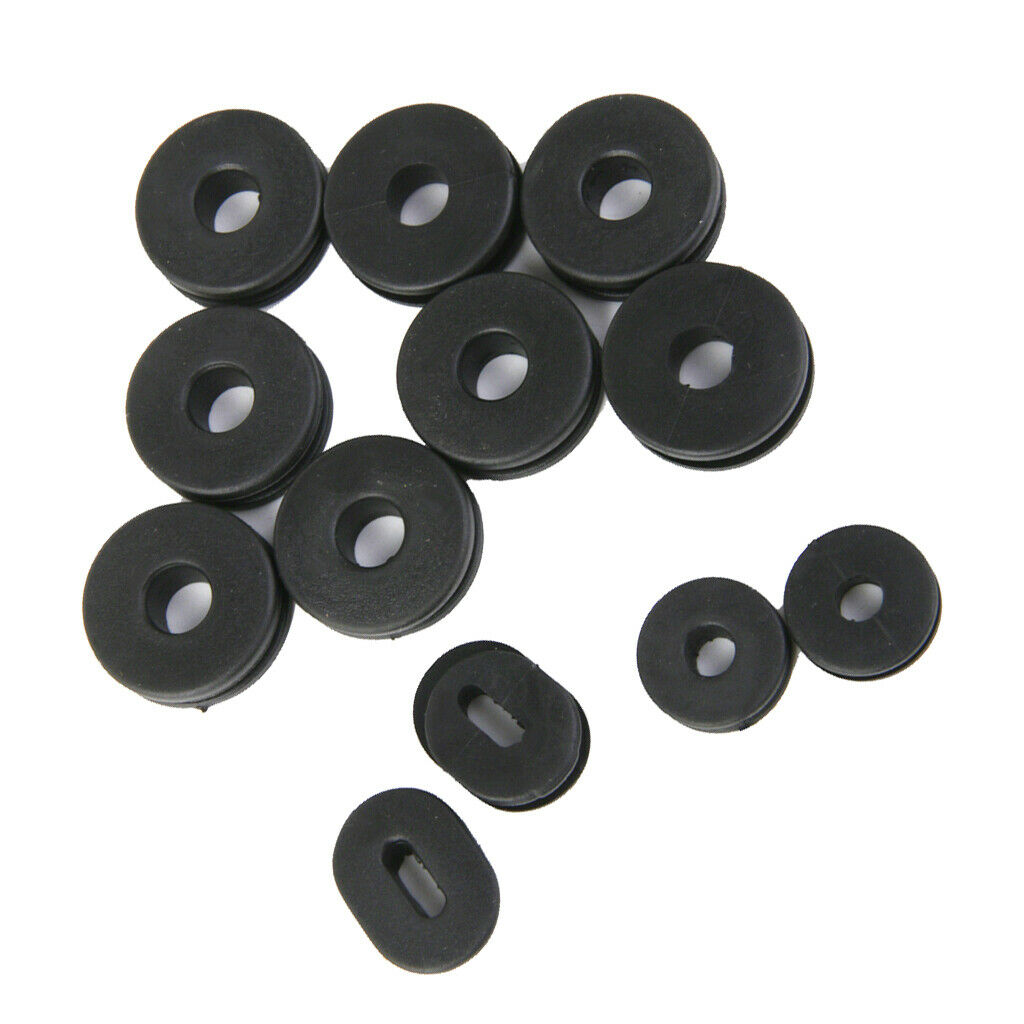 24 Pieces Black Motor Cycle Mounting Grommets Repair Parts Kit For GS125