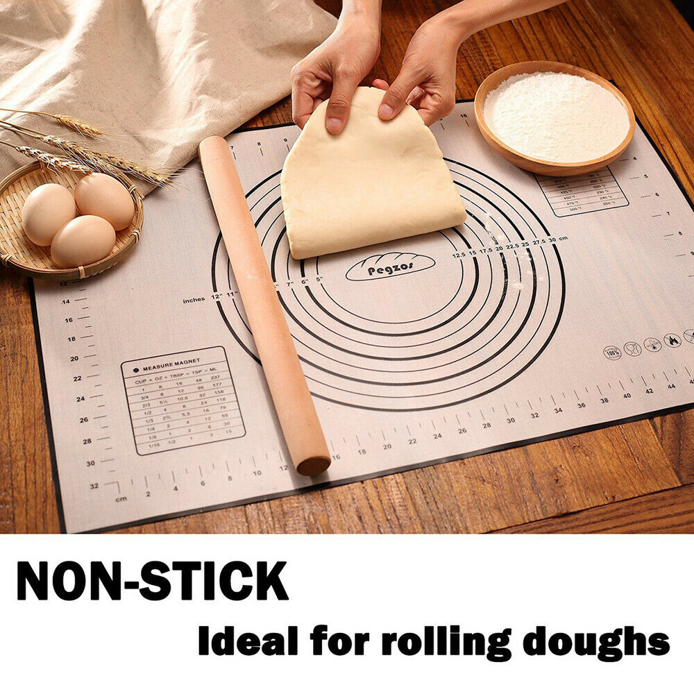 Silicone Dough Non Stick Rolling Pad Baking Fondant Pastry Clay Mat New 50x70cm