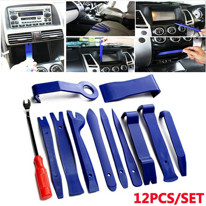 12pcs Hand Tool Kit Car Radio Door Body Clip Panel Trim Dash Audio RemovalSJCA