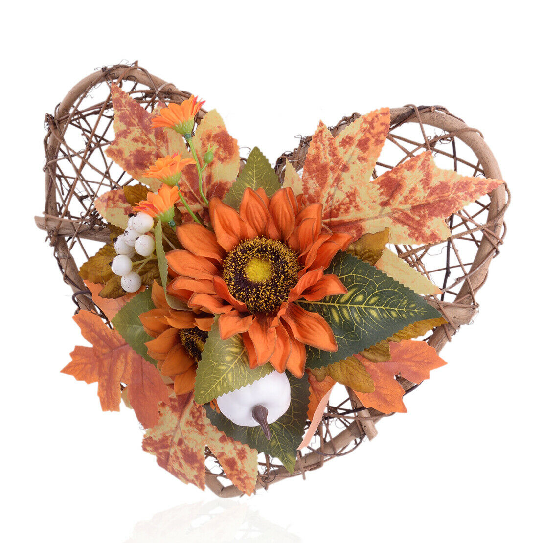 Halloween Fall Door Pumpkin Wreath Autumn Maple Leaf Garland Home Decor B5
