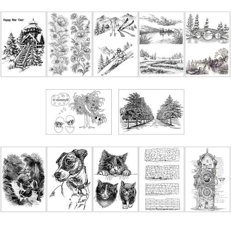 Lake / River DIY Silicone Clear Stamp Cling Seal Scrapbook Embossing Album Craft