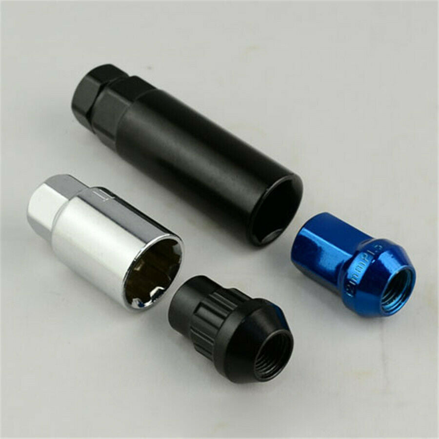 20* M12X1.5MM BLACK Anti-theft Wheel Nuts alloy steel TUNER RACING WHEEL LUG NUT