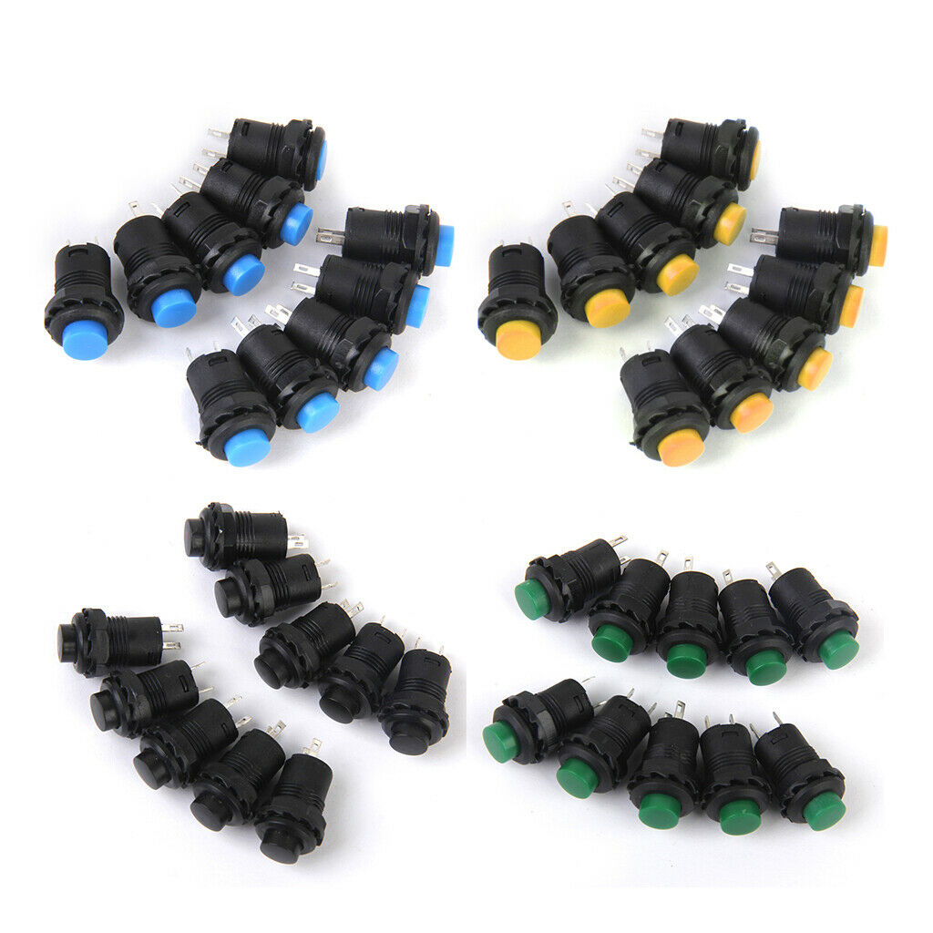 10pcs Momentary Push Button Switch / Press the Reset Momentary (On Off)