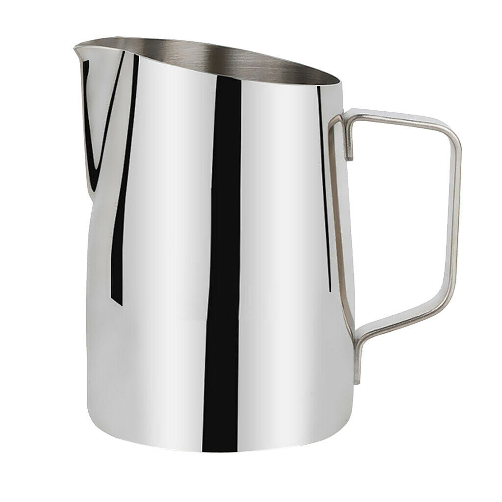 Milk Frothing Pitcher 15oz/ 450ml Steaming Pitcher Stainless Steel Milk/
