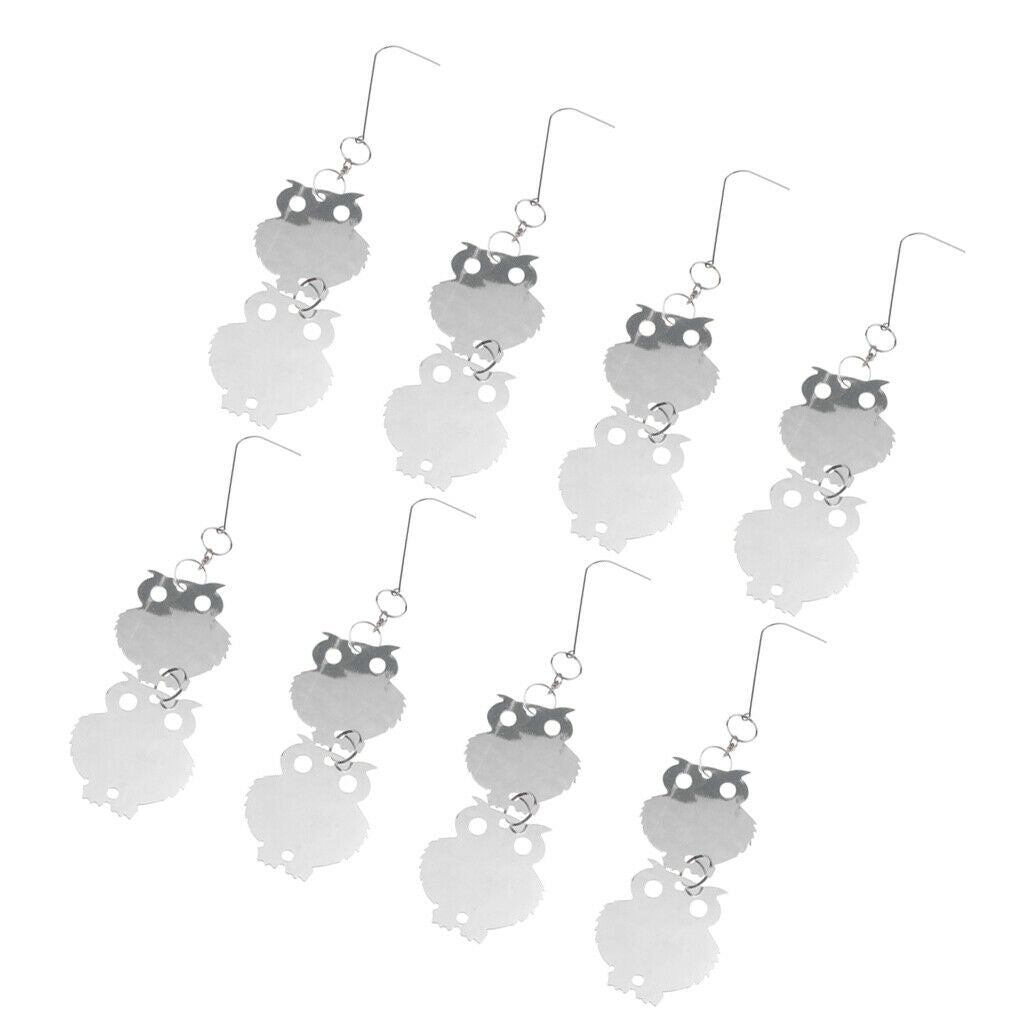 8pcs Hanging Discs Decorative Scare Deterrent Pest Bird Repellent Reflective