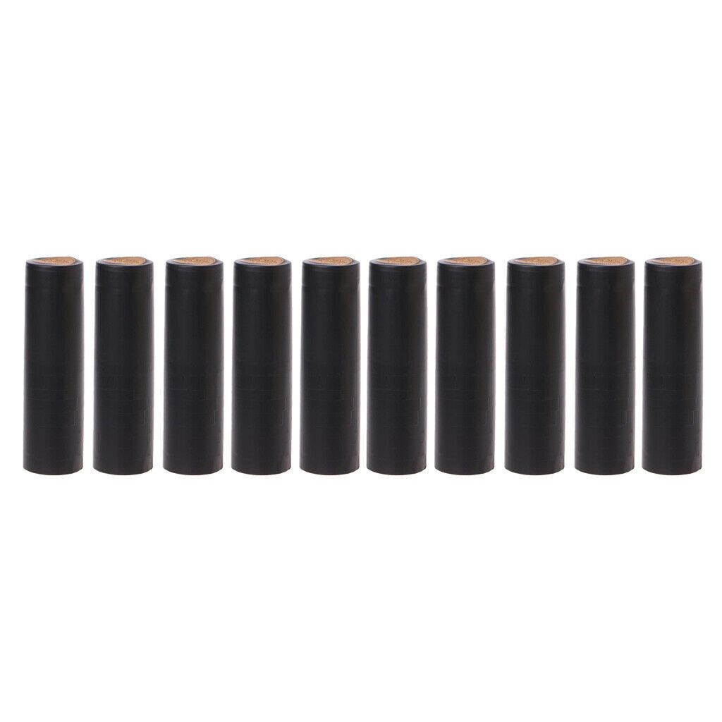 32x60mm PVC Heat Shrink Capsules for Wine Bottles Matte Metallic Finish Black