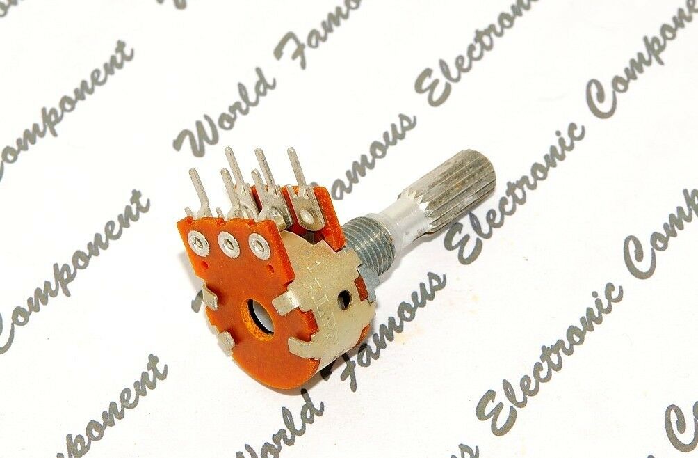 1pcs-ALPS 706F 250KB (250K typeB) Dual Step Carbon Potentiometer knurled - JAPAN