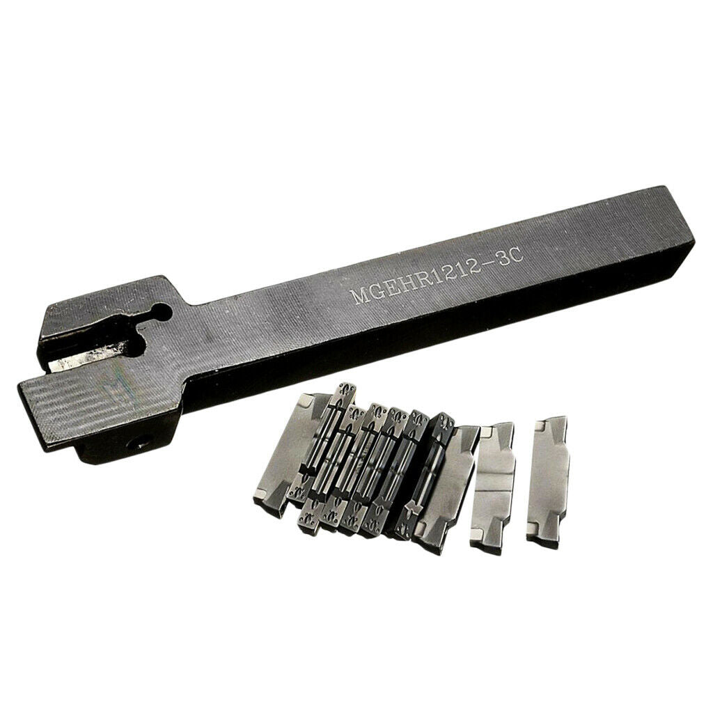 MGEHR1212-3 Cut-off Lathe Turning Tool Holder + 10x MGMN300 Carbide Inserts