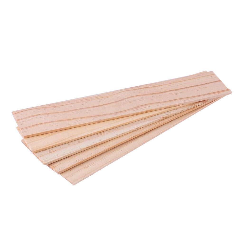 10PCS Natural Balsa Wood Veneer Plain Plate for Crafts Ship 250x50x3mm
