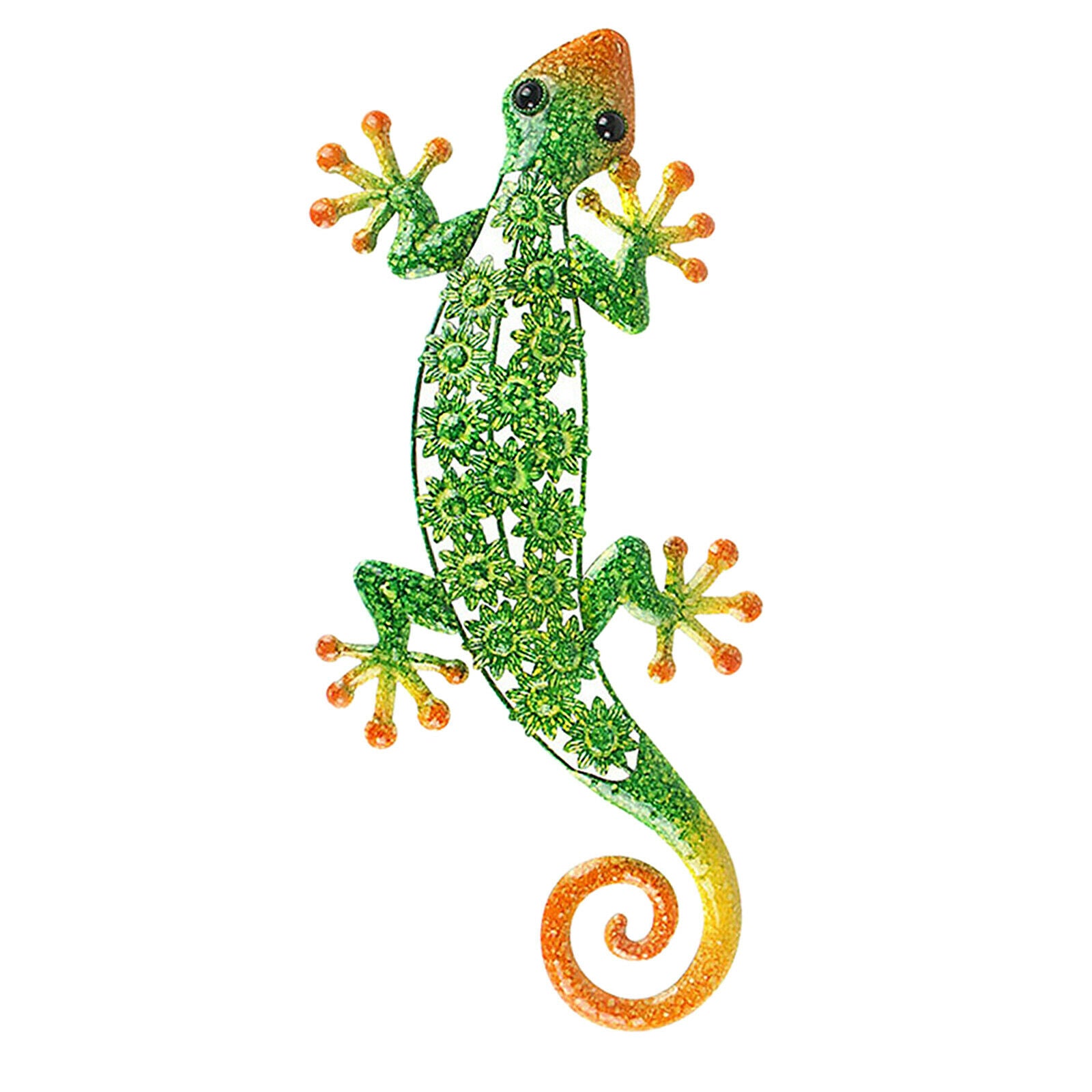 Metal Gecko Wall Decor Lizard for Home Fairy Garden Yard Ornament Gift