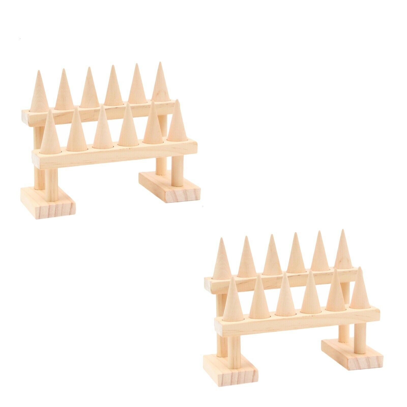 Solid Wood Finger Ring Display Decorative Display Stands for Jewelry Storage