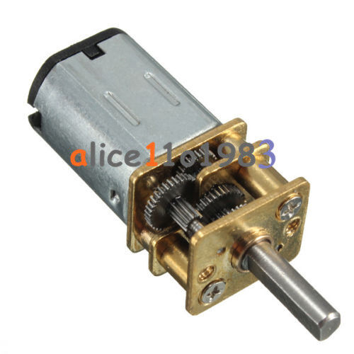 2PCS Micro Speed Reduction Gear Motor with Metal Gearbox Wheel DC 6V 30RPM N20
