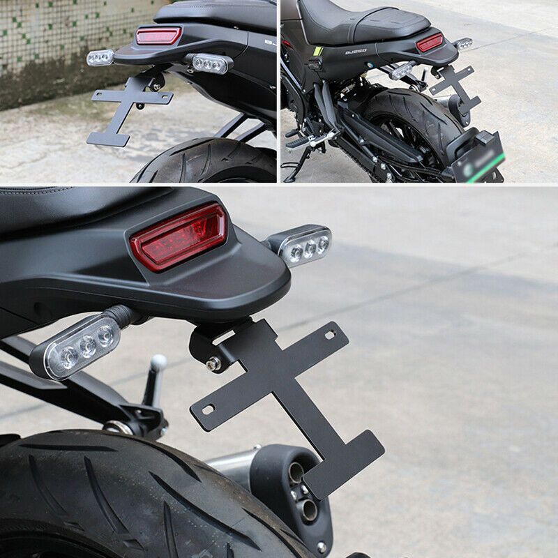 License Plate Bracket Refit Motorcycle Rear Tail Holder Frame Stainless Steel