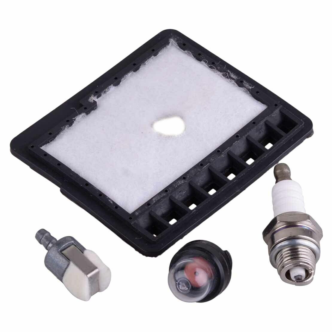 4x/Set Air Fuel Filter Primer Bulb Spark Plug Tune-Up Fit for Echo Chainsaws An
