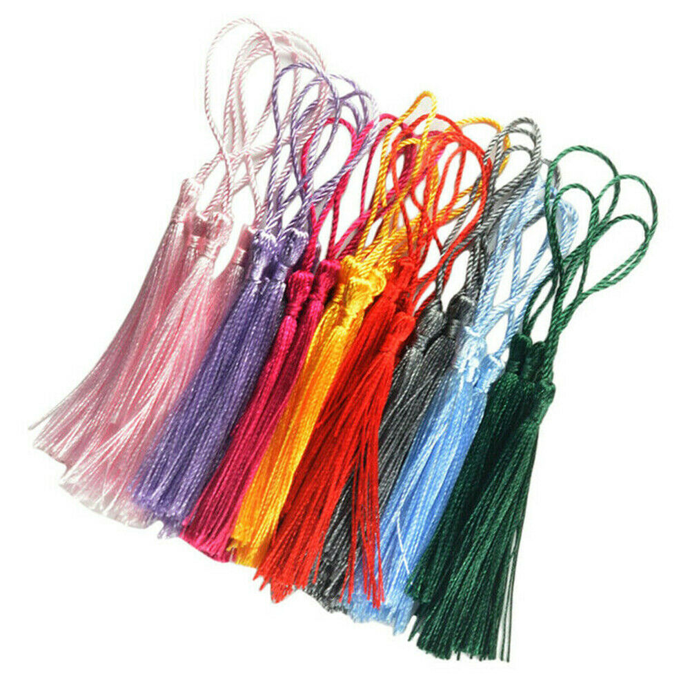 Set of 30 Silky Tassels for Souvenir Bookmark Jewelry Making Accessory DIY Craft