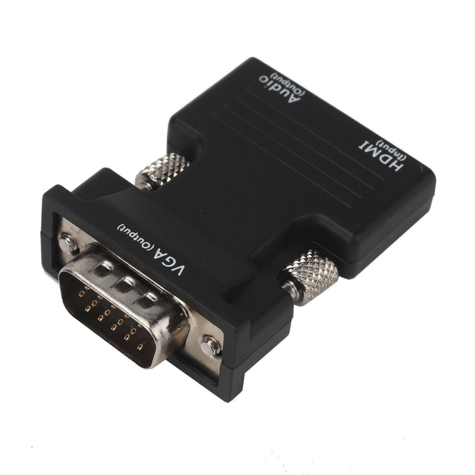 HDMI Female to VGA Male Converter-1080P Signal Output with Audio Adapter Support