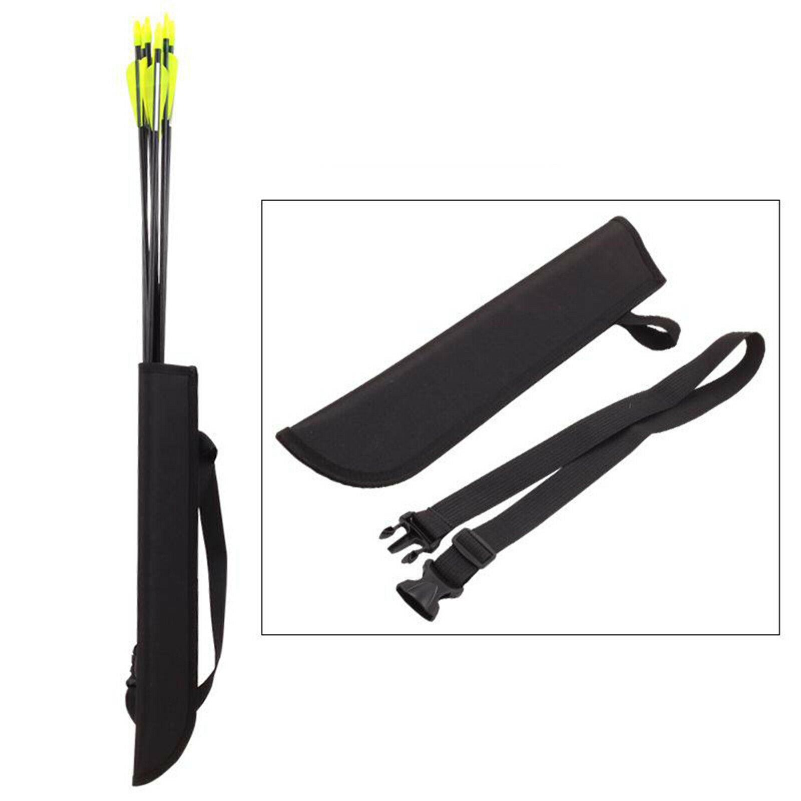 Arrow Quiver Holder Back Side Bag Big Pocket Pouch Target Shooting Hunting