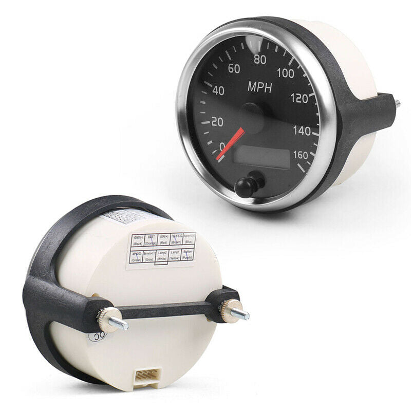 85mm Digital LCD Speedometer Waterproof 0-160MPH/H Gauge For Car Trucks Marine