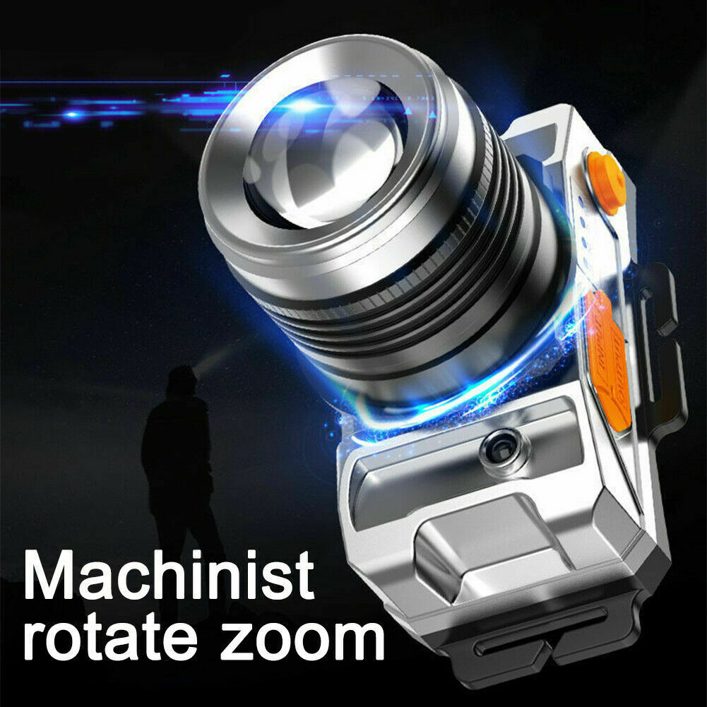Waterproof Headlight Head Torch LED USB Rechargeable Headlight Fishing Camping