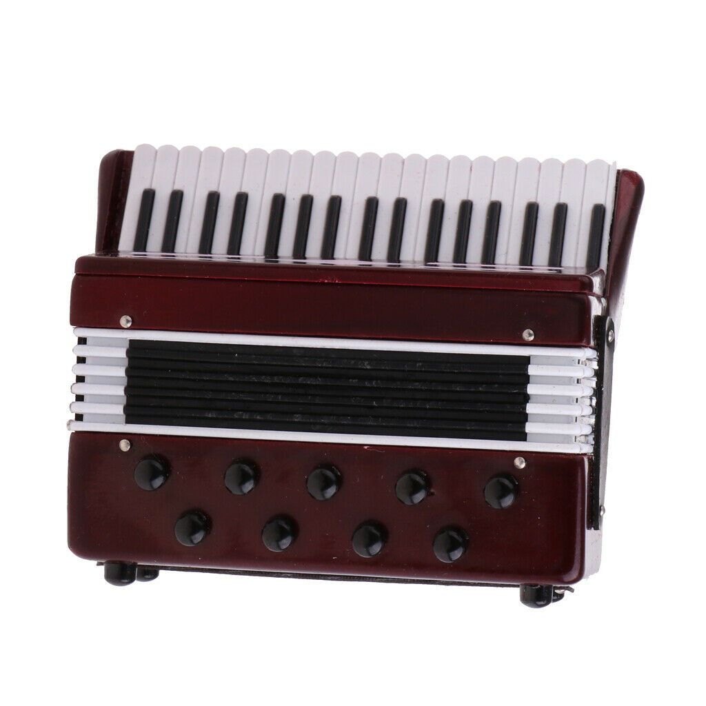 1/6 scale accordion wooden musical instrument for action figures