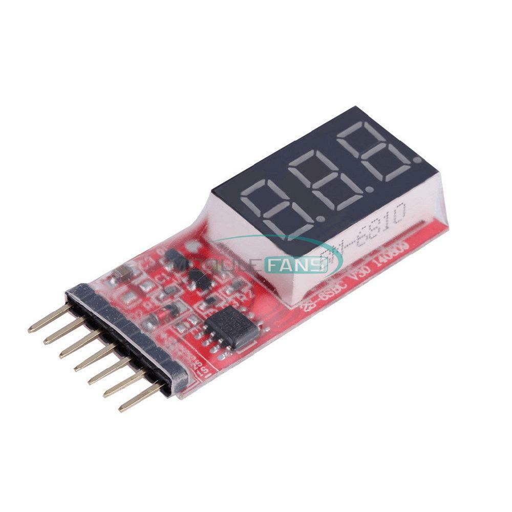2-6s RC Li-Po Battery Voltage Volt Tester Indicator Checker Monitor 7.4V-22.2V