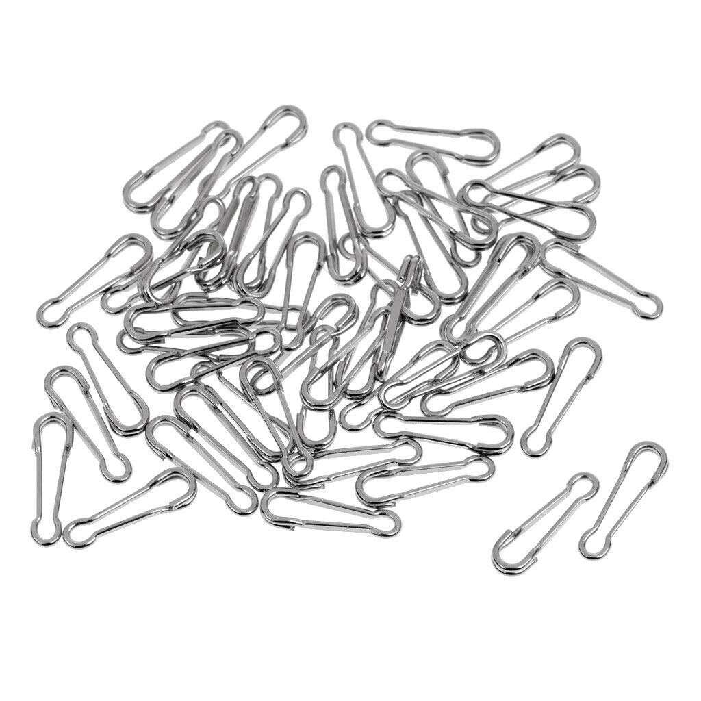 50pcs Fishing Quick Change Hawaiian Snaps Swivels Baits Lures Clip Links 3#