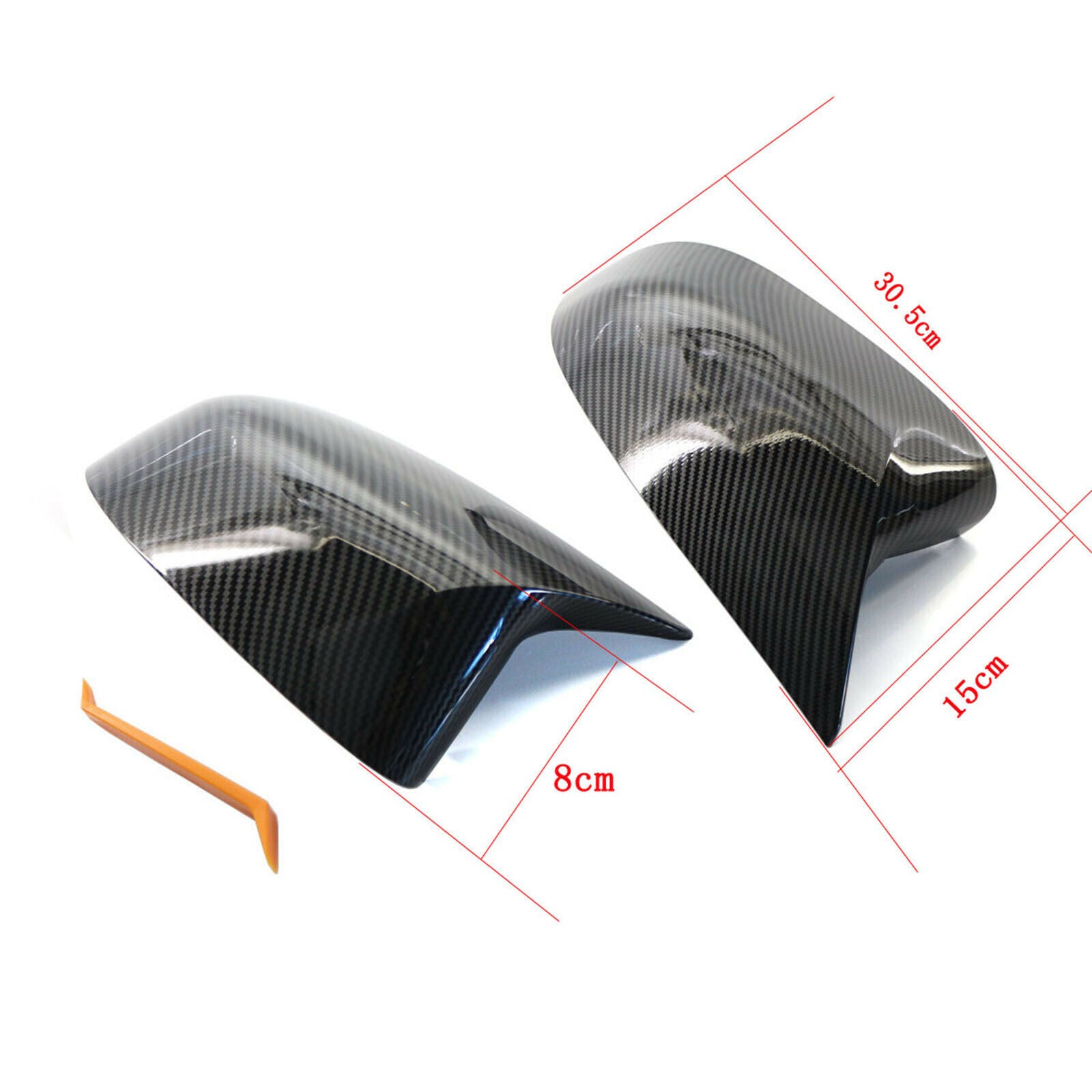2 Pcs Carbon Fiber Side Mirror Covers Caps for BMW X4 G02 X5 G05 X6 G06