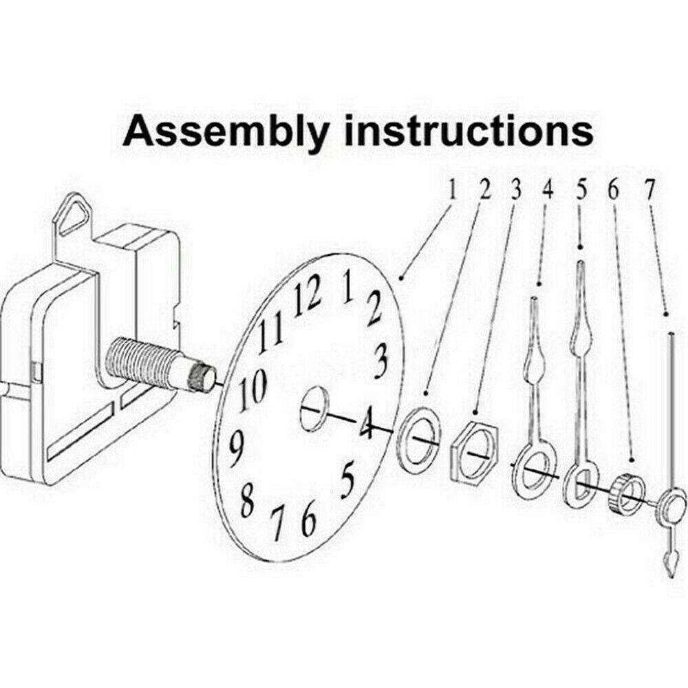 Silent Red&Black Clock Quartz Movement Mechanism Clock DIY Kit Repair Part Tools