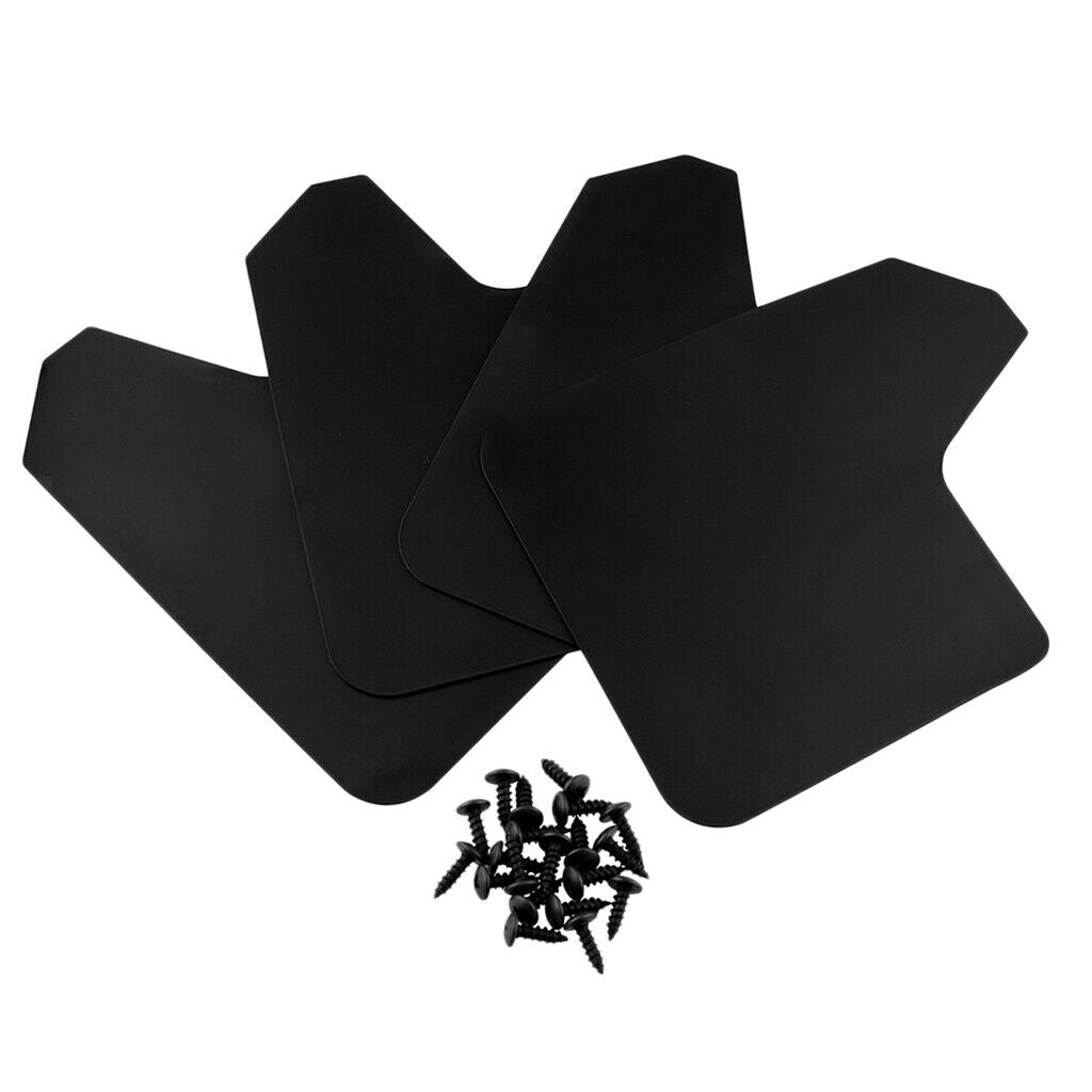 MF12-BAS-BLK Mud Guards Splash Protectors Car Set of 4 Pcs BLACK Front Rear