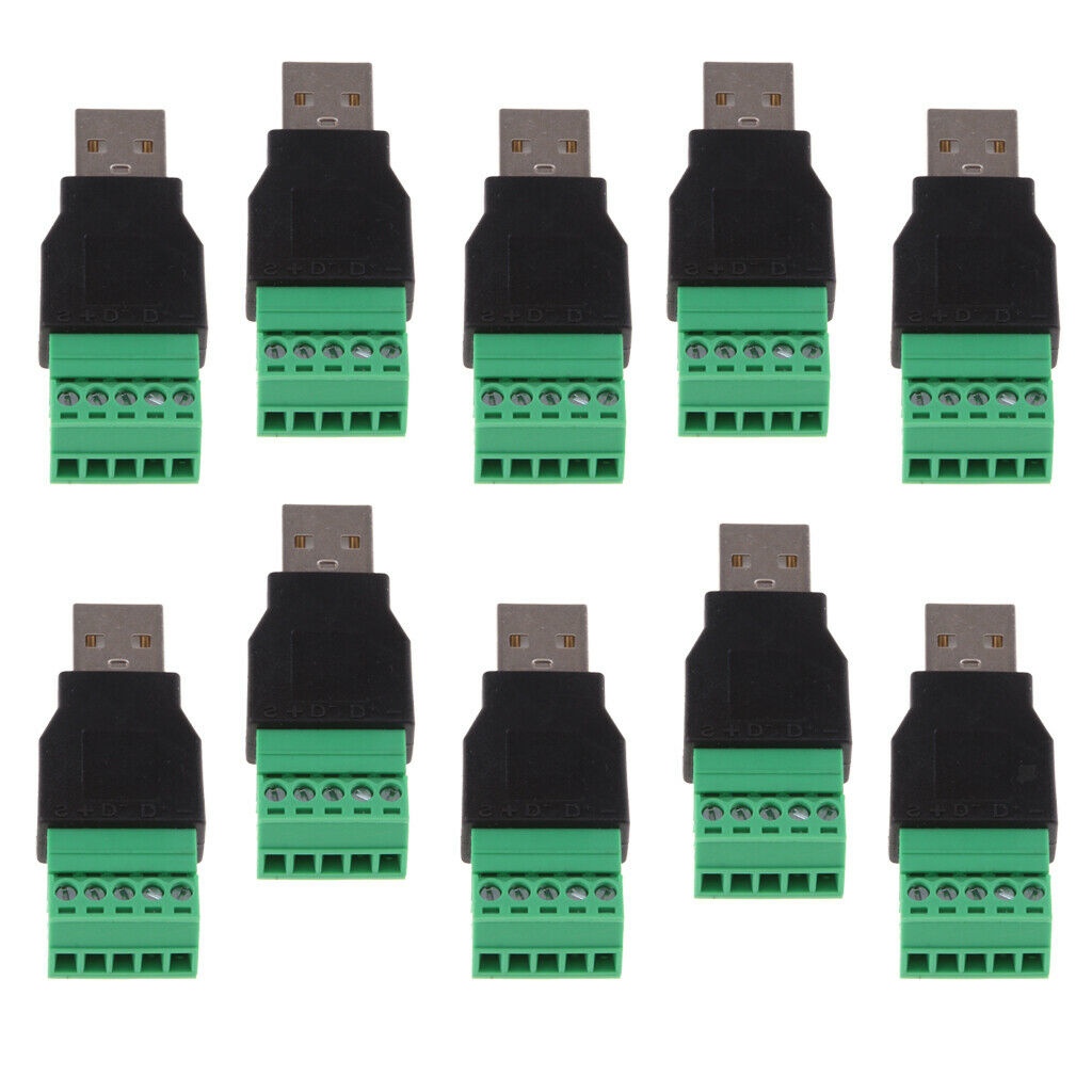 10pcs Usb 5 Pin Plastic Cover Connector Adapter